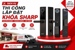Dịch vụ thi công lắp đặt khóa Sharp tận nhà, có mặt sau 30 phút