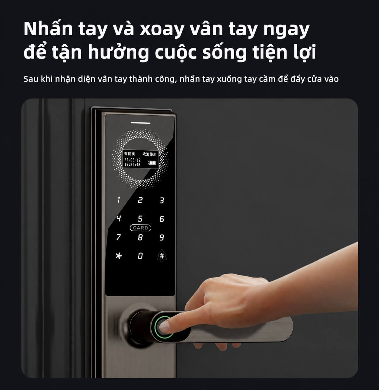 Khóa điện tử Sharp A3B mở khóa bằng vân tay