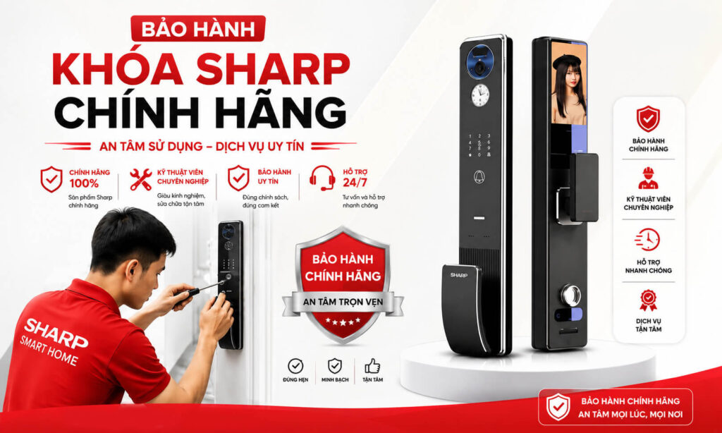 Bảo Hành Khóa Cửa Sharp Chính Hãng