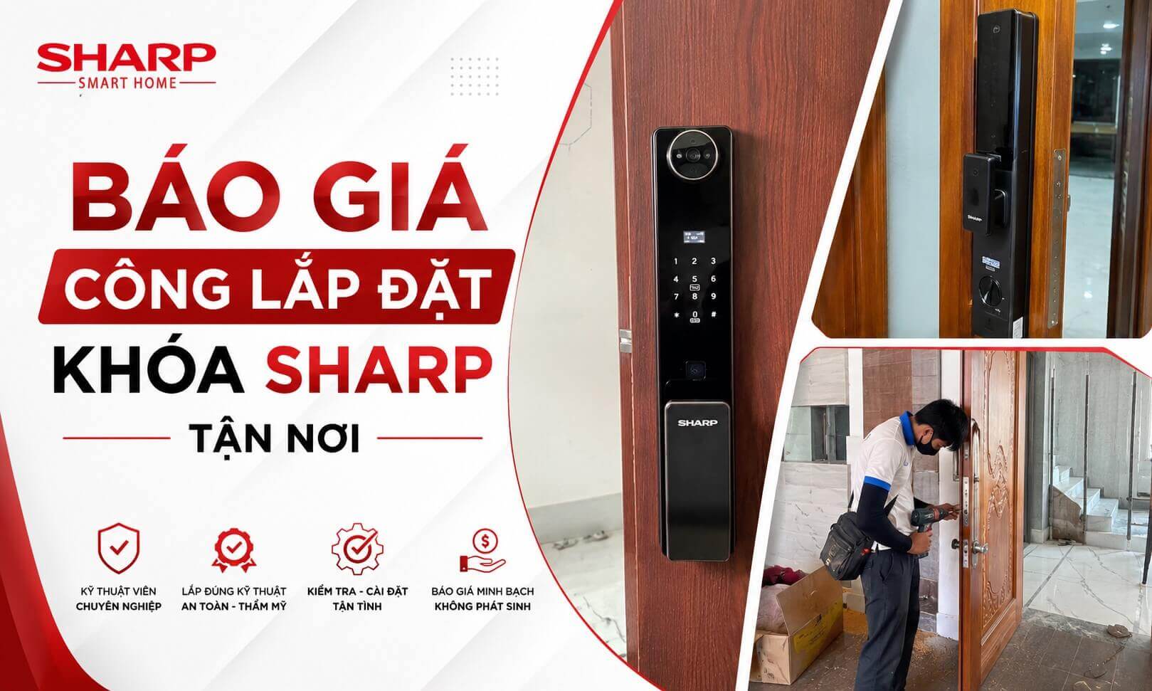 Báo Giá Công Lắp Đặt Khóa Sharp Tận Nơi Mới Nhất