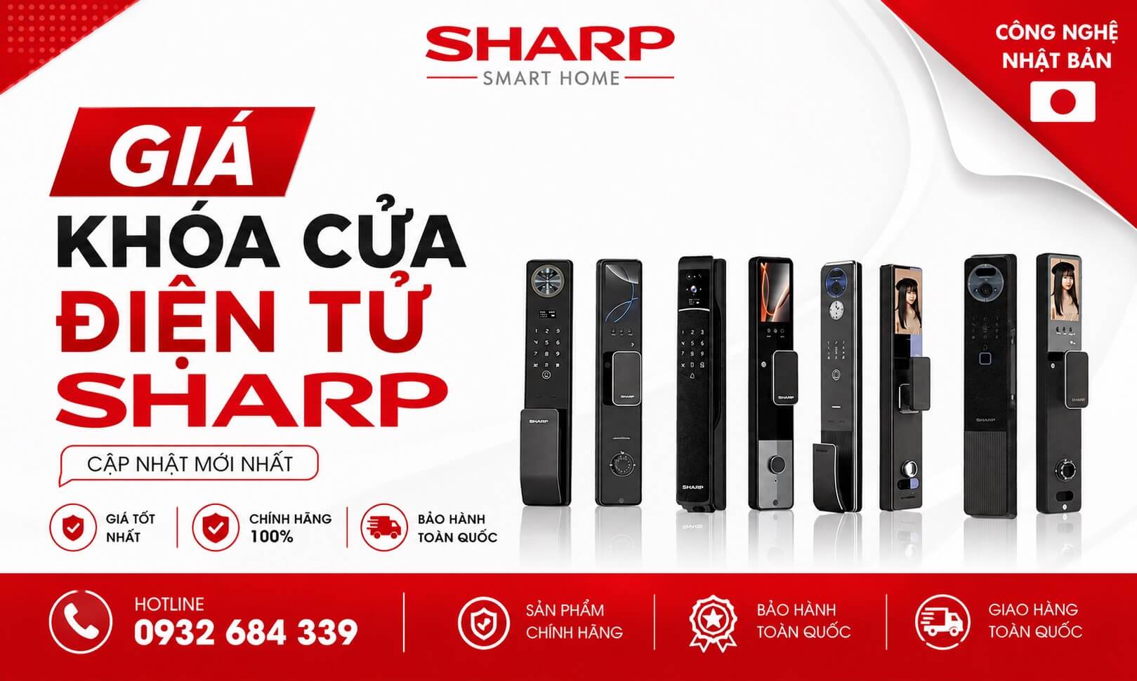 Báo giá khóa cửa điện tử Sharp Smart Lock mới nhất