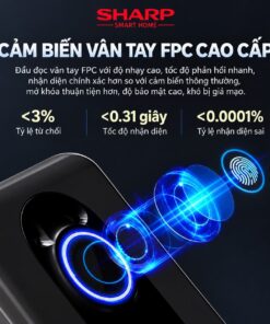 Cảm biến vân tay FPC trên khóa cửa thông minh Sharp R3 FV