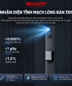 Khóa điện tử Sharp nhận diện tĩnh mạch lòng bàn tay