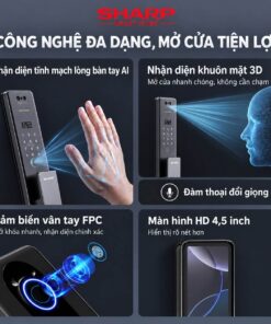 Khóa vân tay Sharp R3 FV đa dạng công nghệ nhận diện