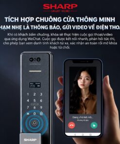 Tính năng chuông cửa thông minh và đàm thoại video trên khóa Sharp R3-FV